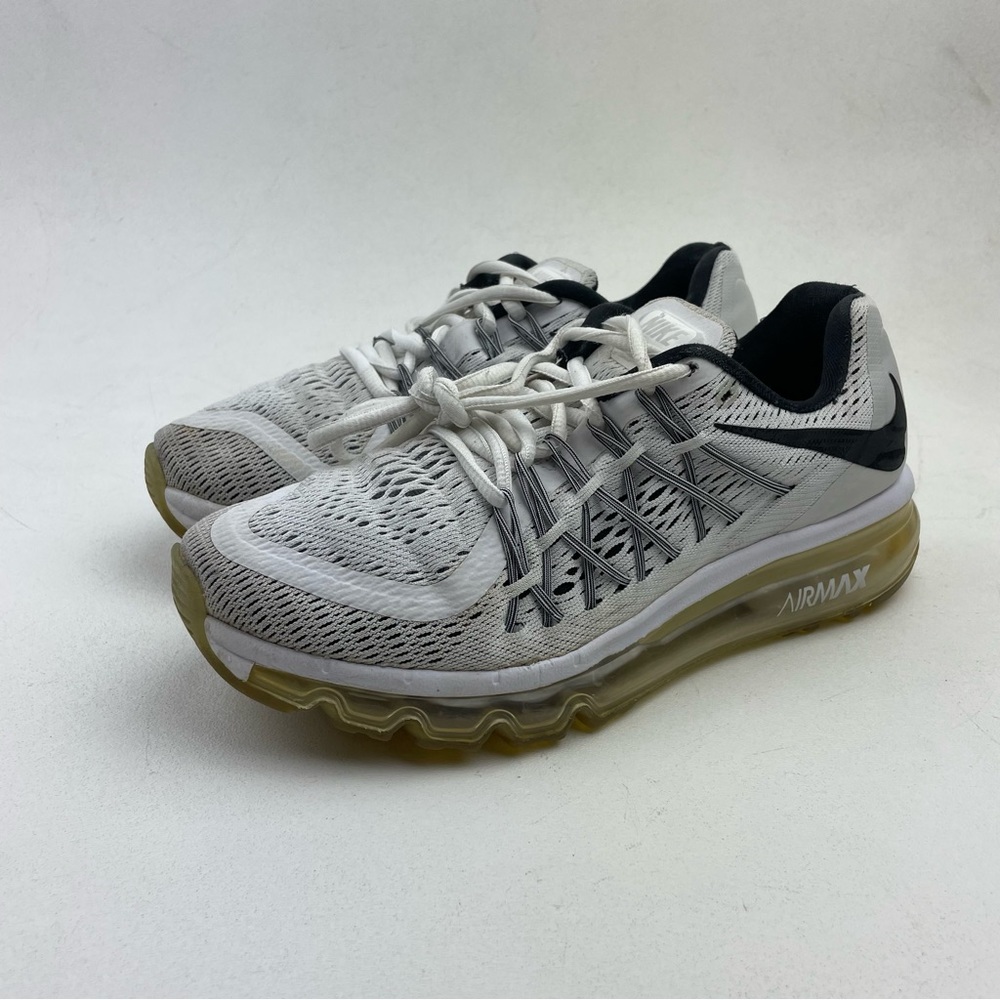 Nike Air Max 2015 Women’s Running Shoes White Black 698903-101 Size 7